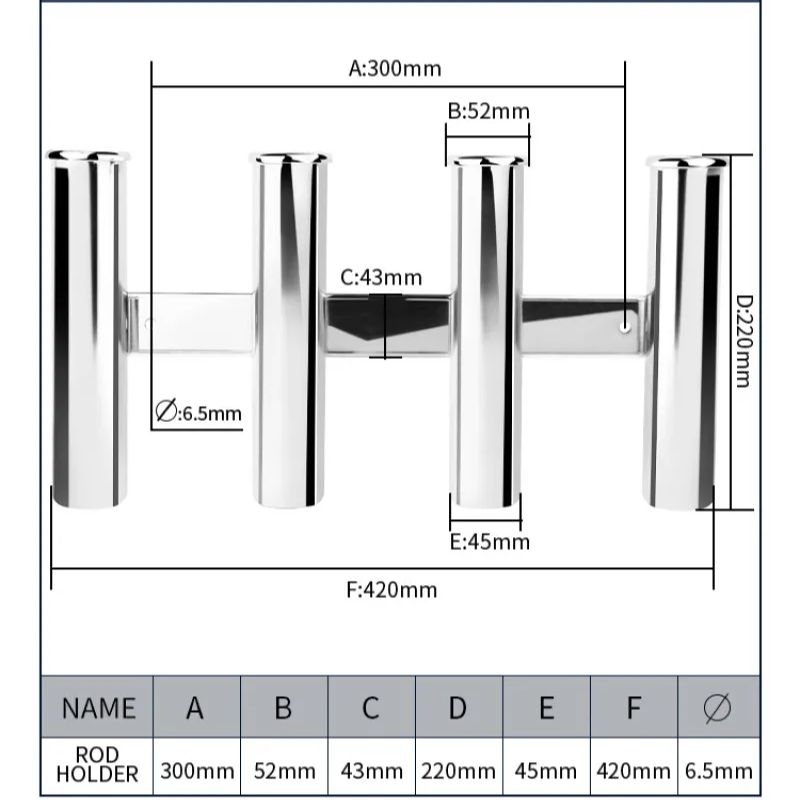 Stainless Steel 4 Tubes Rod Ho - Fishing Rod Boat recension och pris