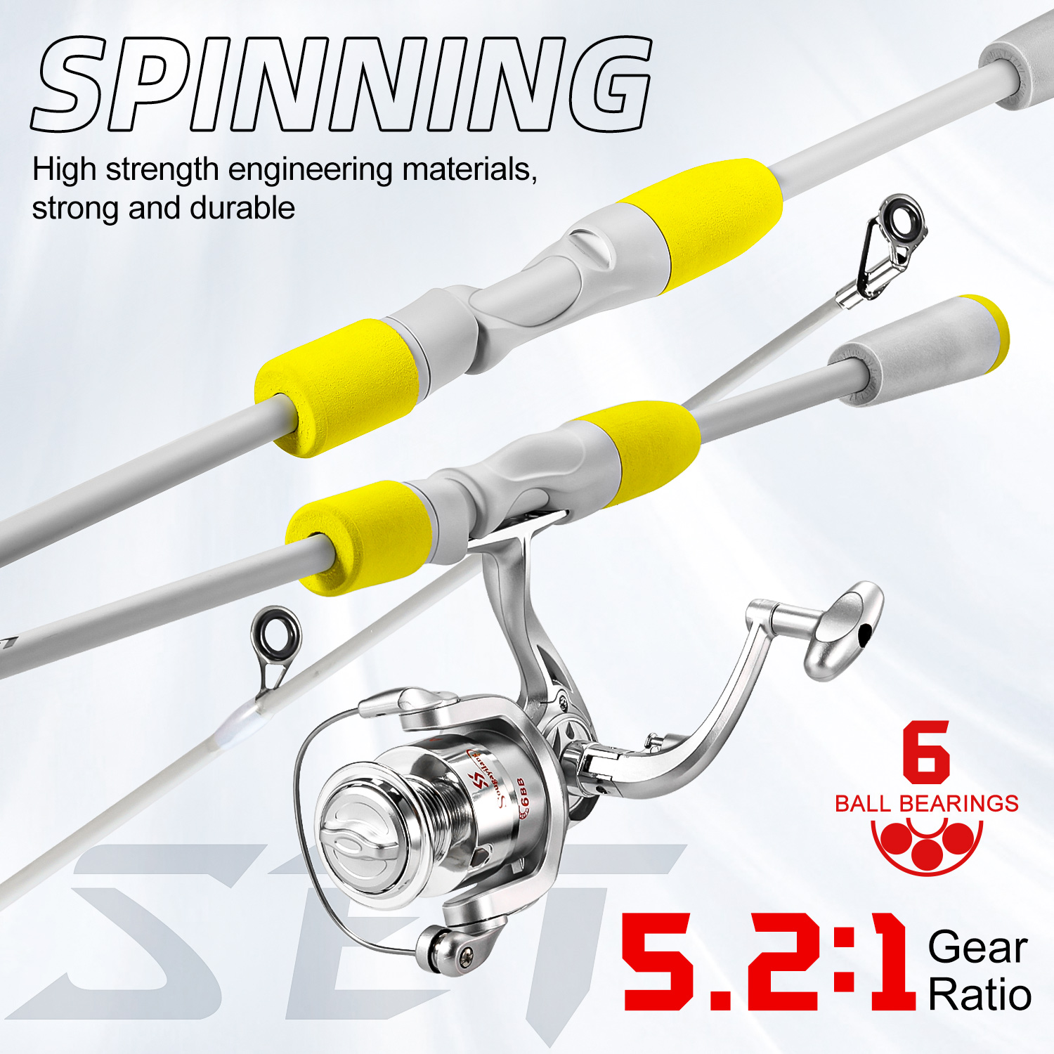 Sougayilang 2section Spinning  - Fishing Rod Combo recension och pris